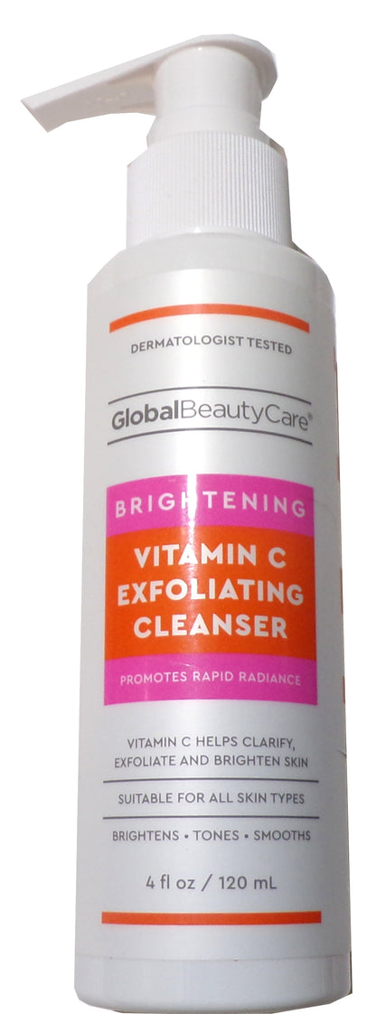 Global Beauty Care Brightening Vitamin C Exfoliating Cleanser 2-Pack, 4fl oz
