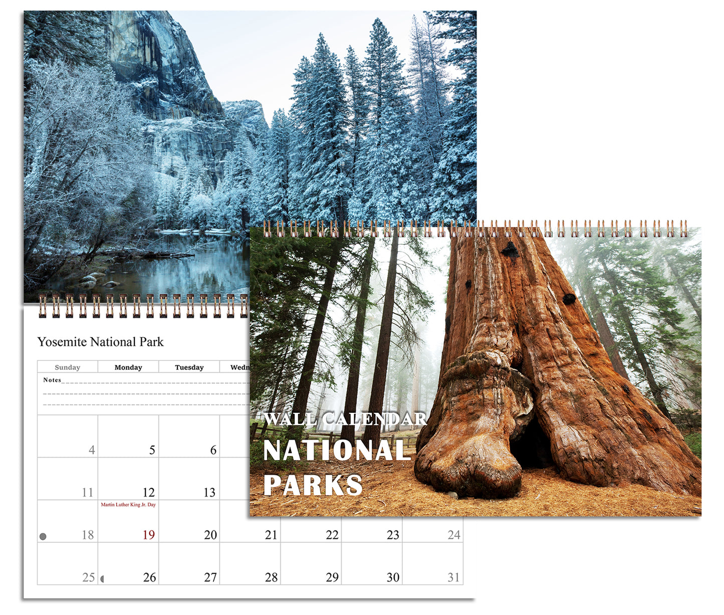 2027 Spiral-bound Wall Calendar (National Park) - 12 Months Desktop/Wall Calendar/Planner