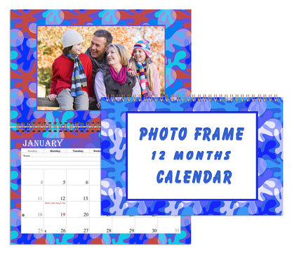 2027 Photo Frame Wall Spiral-bound Calendar (Add Your Own Photos) - 12 Months Desktop/Wall Calendar/Planner - (Edition #03)