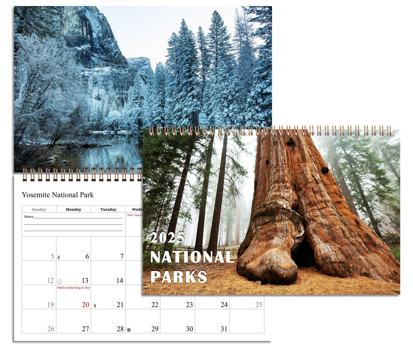 2025 Spiral-bound Wall Calendar (National Parks) - 12 Months Desktop/Wall Calendar/Planner (Copy) (Copy)