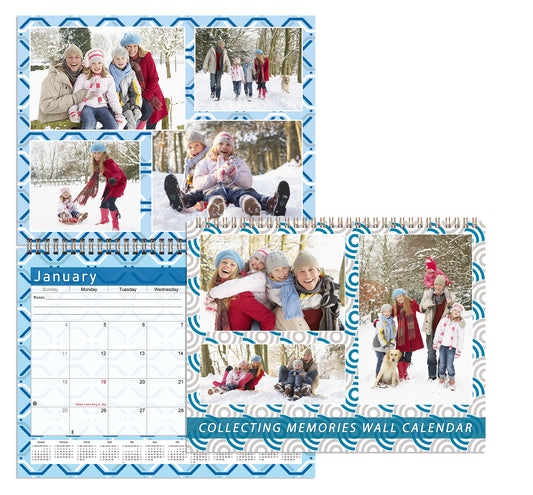 2026 Scrapbook Wall Calendar Spiral-bound (Add Your Own Photos) - 12 Months Desktop #04