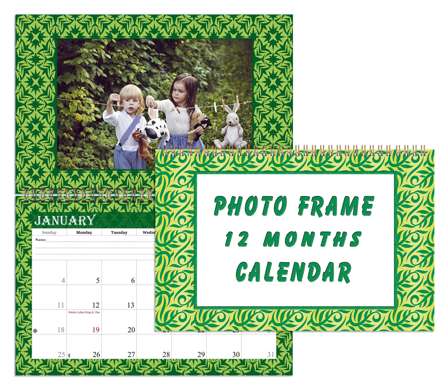 Personalized Custom 12 Months Calendar 2027 Collecting Memories Wall/Desktop/Planner Spiral-bound Mini 8.5x11 Inch (Add Your Own Photos) - Customized For Home, Office, Party, Birthday, Christmas Gift - Made in USA (Edition #06)