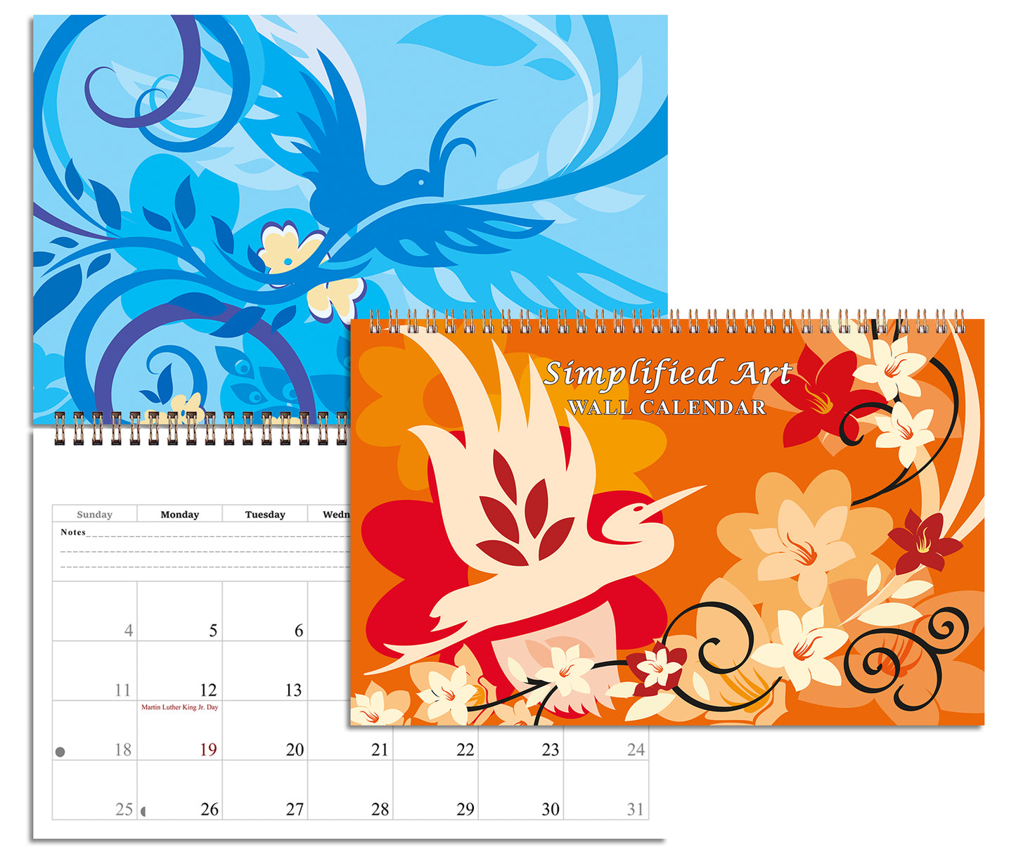 2027 Spiral-bound Wall Calendar (Art) - 12 Months Desktop/Wall Calendar/Planner