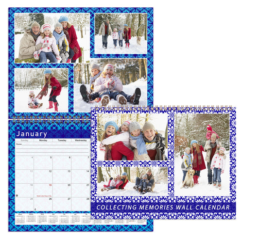 2026 Scrapbook Wall Calendar Spiral-bound (Add Your Own Photos) - 12 Months Desktop #07