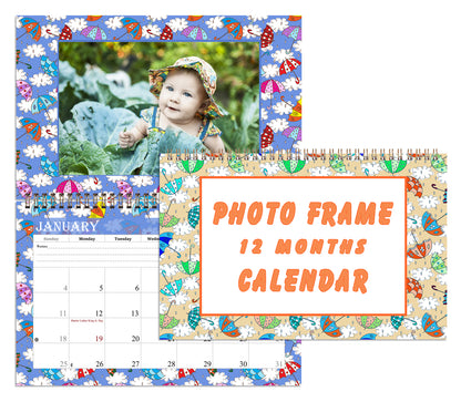 Personalized Custom 12 Months Calendar 2027 Collecting Memories Wall/Desktop/Planner Spiral-bound Mini 8.5x11 Inch (Add Your Own Photos) - Customized For Home, Office, Party, Birthday, Christmas Gift - Made in USA (Edition #14)