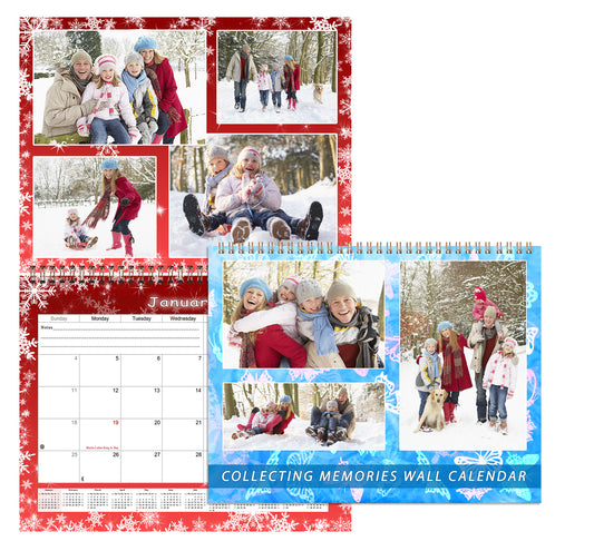 2026 Scrapbook Wall Calendar Spiral-bound (Add Your Own Photos) - 12 Months Desktop #08