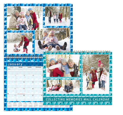 2026 Scrapbook Wall Calendar Spiral-bound (Add Your Own Photos) - 12 Months Desktop #03