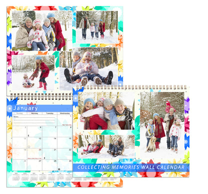 2026 Scrapbook Wall Calendar Spiral-bound (Add Your Own Photos) - 12 Months Desktop #01
