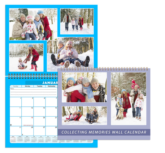 2026 Scrapbook Wall Calendar Spiral-bound (Add Your Own Photos) - 12 Months Desktop #05