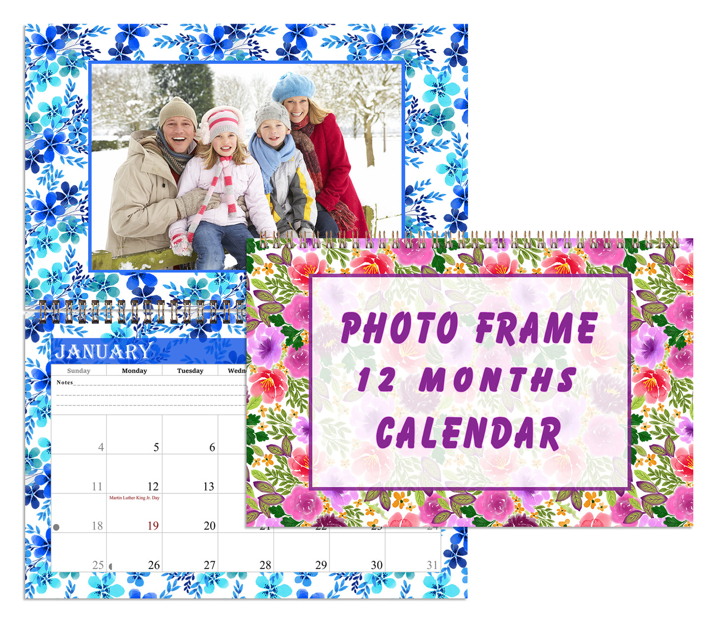 Personalized Custom 12 Months Calendar 2027 Collecting Memories Wall/Desktop/Planner Spiral-bound Mini 8.5x11 Inch (Add Your Own Photos) - Customized For Home, Office, Party, Birthday, Christmas Gift - Made in USA (Edition #12)