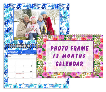 Personalized Custom 12 Months Calendar 2027 Collecting Memories Wall/Desktop/Planner Spiral-bound Mini 8.5x11 Inch (Add Your Own Photos) - Customized For Home, Office, Party, Birthday, Christmas Gift - Made in USA (Edition #12)