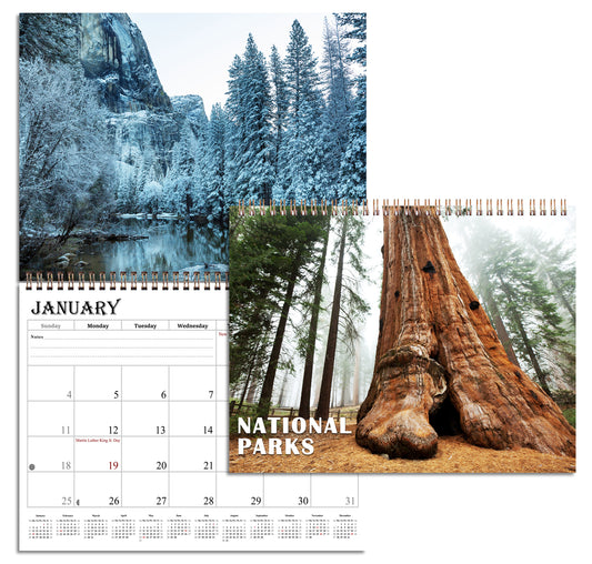 2026 Spiral-bound Wall Calendar (National Park) - 12 Months Desktop/Wall Calendar/Planner