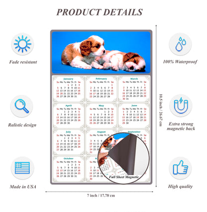 2026 Magnetic Calendar - Today is My Lucky Day (Fade, Tear, and Water Resistant)- Dogs Themed 011