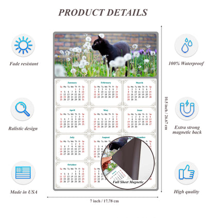 2026 Magnetic Calendar - Today is My Lucky Day (Fade, Tear, and Water Resistant)- Cat Themed 05