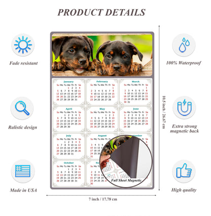 2026 Magnetic Calendar - Today is My Lucky Day (Fade, Tear, and Water Resistant)- Dogs Themed 04