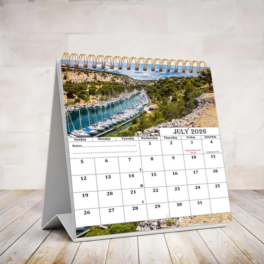 2026-2027 18 Months Standing Flip Desk Calendar Desktop Planner (National Parks)