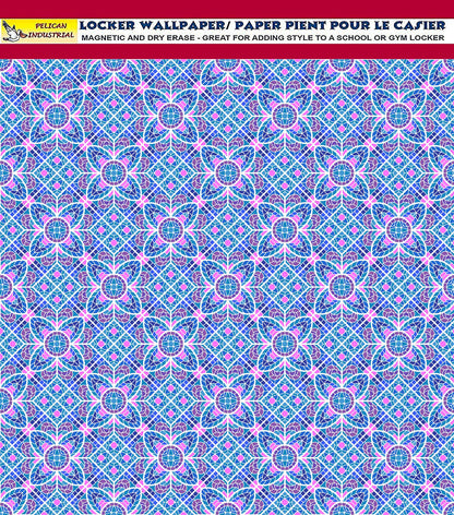 Deluxe School Locker Magnetic Wallpaper (Full sheet Magnetic) - Full Cover Standard Half Lockers - Trimmable, Easy Install, Remove & Reuse - Pack of 12 Sheets - Geometric (vg 026)
