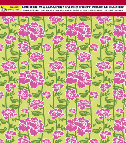School Locker Magnetic Wallpaper - Pack of 12 Sheets - (Flowers) (vg 015)