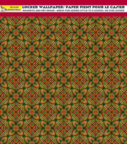Deluxe School Locker Magnetic Wallpaper (Full sheet Magnetic) - Full Cover Standard Half Lockers - Trimmable, Easy Install, Remove & Reuse - Pack of 12 Sheets - Geometric (vg 025)