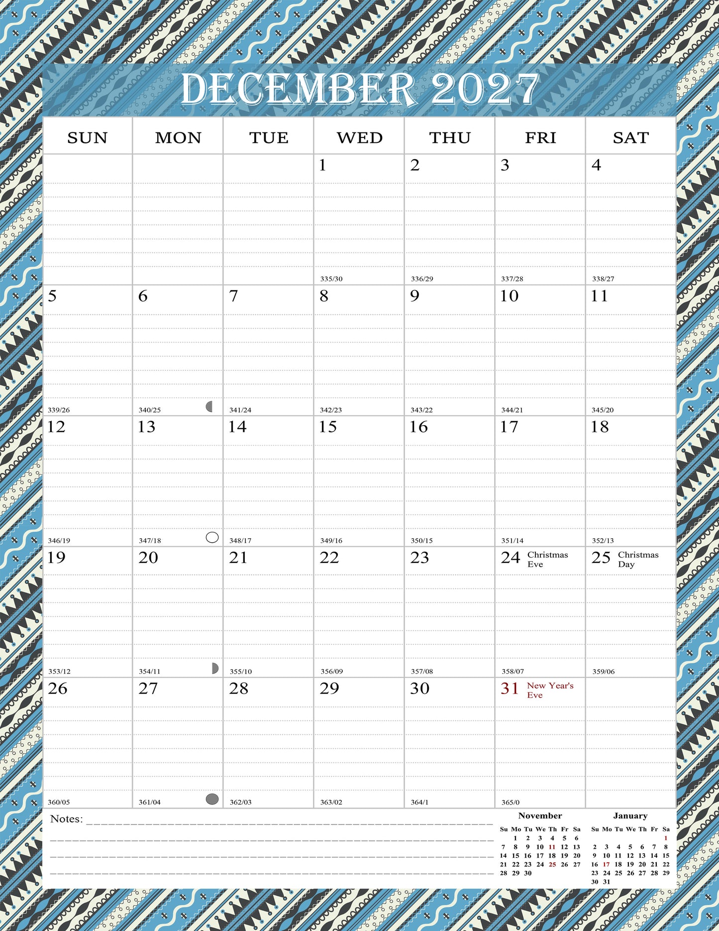 2026-2027 Wall Calendar Spiral-bound Twin-Wire Binding - 18 Months 8.5" x 11" 011