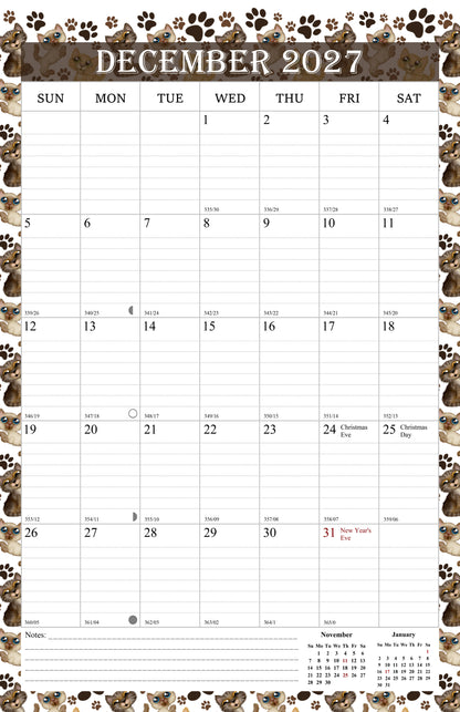 2027 Wall Calendar Spiral-Bound Twin-Wire Binding - 12 Months  17
