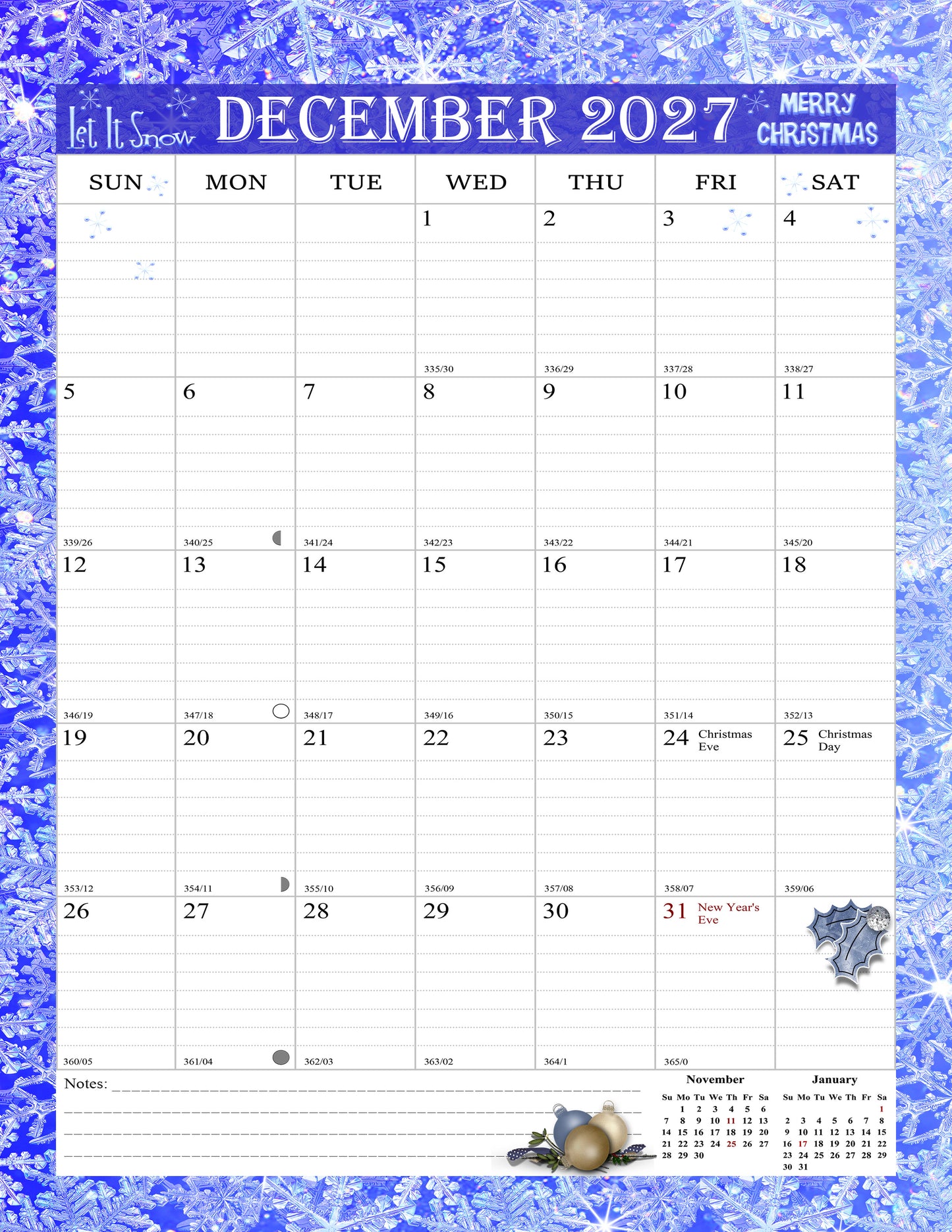 2026-2027 Wall Calendar Spiral-bound Twin-Wire Binding - 18 Months 8.5" x 11" 012