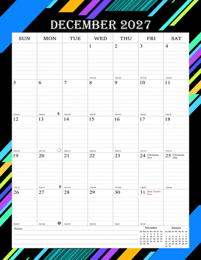 2027 Wall Calendar Spiral-Bound Twin-Wire Binding - 12 Months  08