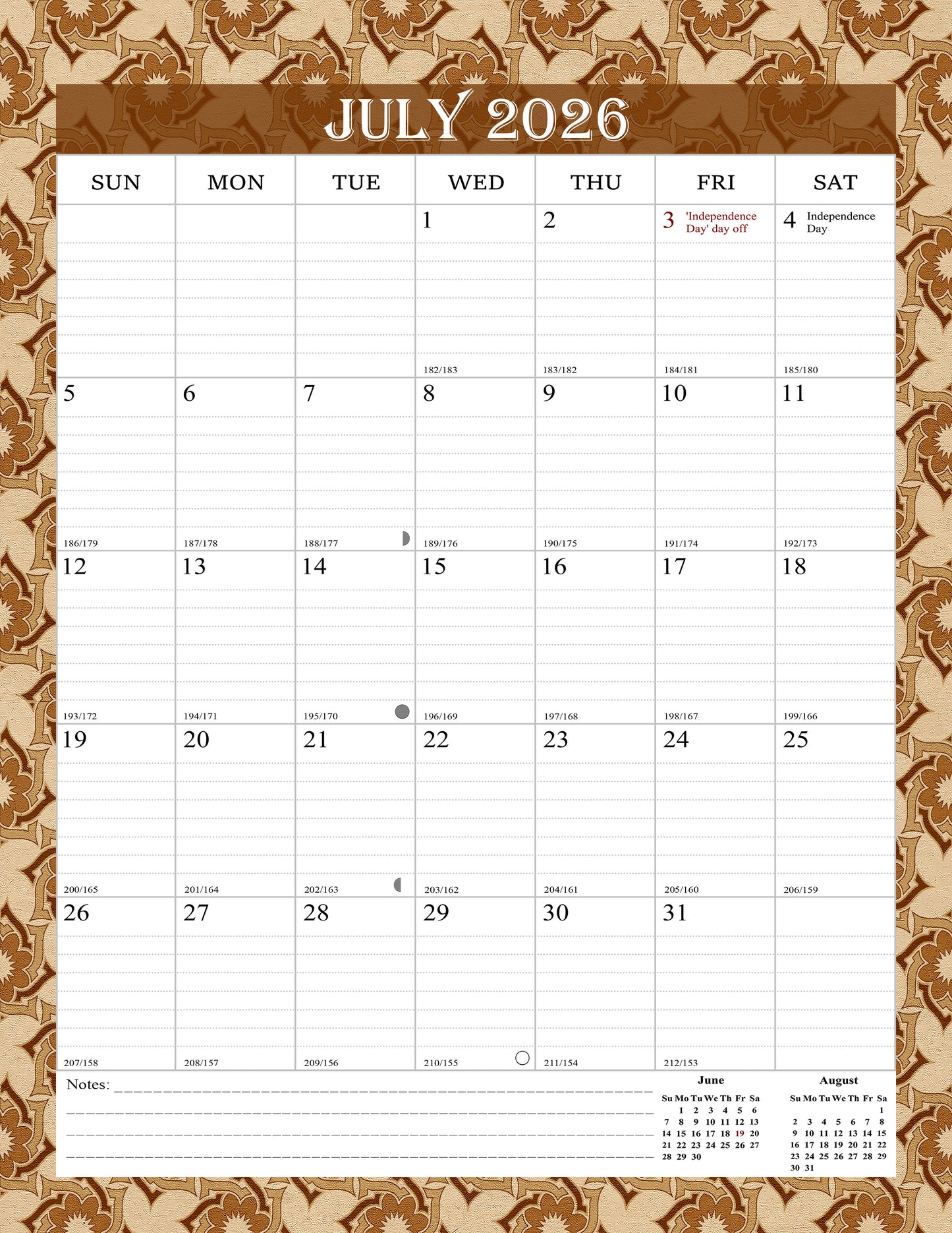 2026-2027 Wall Calendar Spiral-bound Twin-Wire Binding - 18 Months 8.5" x 11" 02