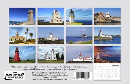 2026 Spiral-bound Wall Calendar (Lighthouses) - 12 Months Desktop/Wall Calendar/Planner