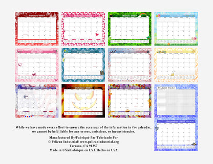 2027 Monthly Desktop/Wall Calendar/Planner - Habit Tracker - (Edition #29)