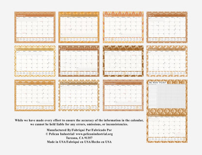 2027 Monthly Desktop/Wall Calendar/Planner - Habit Tracker - (Edition #25)