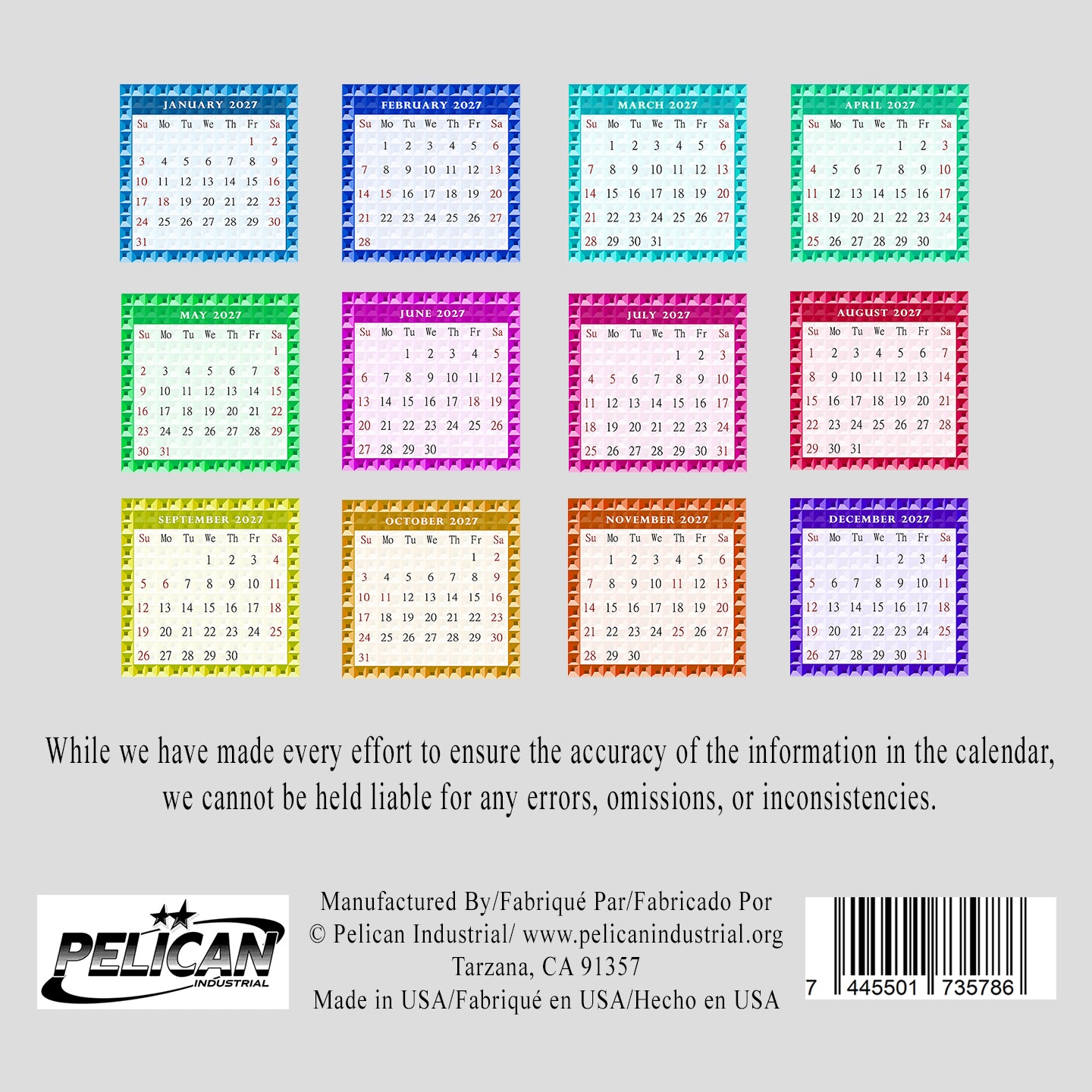 2027 CD-Style Desk Calendar 12 Months Calendar / Planner / Desk Calendar With CD Case Stand, Office Decor, Christmas Gifts (Edition #03)