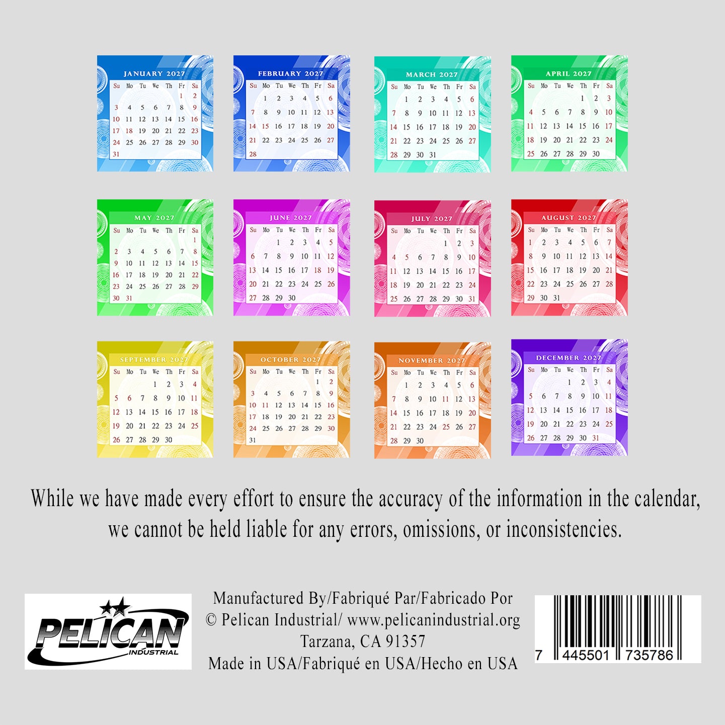 2027 CD-Style Desk Calendar 12 Months Calendar / Planner / Desk Calendar With CD Case Stand, Office Decor, Christmas Gifts (Edition #02)