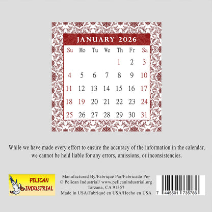 2026 CD-Style Desk Calendar 12 Months Calendar / Planner / Desk Calendar With CD Case Stand, Office Decor, Christmas Gifts (Edition #14)