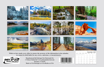 2027 Spiral-bound Wall Calendar (National Park) - 12 Months Desktop/Wall Calendar/Planner