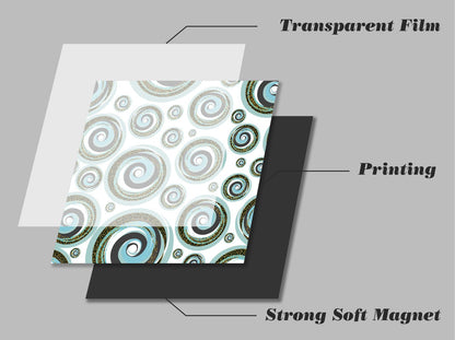 Dishwasher Magnet Cover - Reusable Magnetic Tiles Decal - Pack of 4 Tiles - V051