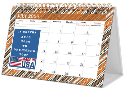 2026-2027 18 Months Standing Flip Desk Calendar Desktop Planner 017