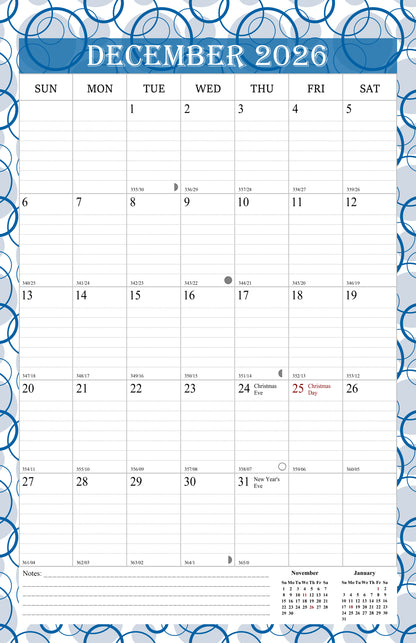 2025-2026 Wall Calendar Spiral-bound Twin-Wire Binding - 18 Months 8.5" x 11" 03