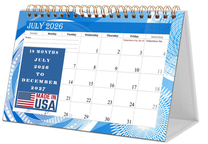 2026-2027 18 Months Standing Flip Desk Calendar Desktop Planner with To-Do List & Notes 02