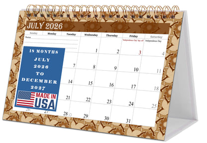 2026-2027 18 Months Standing Flip Desk Calendar Desktop Planner 09