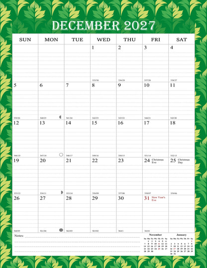 2026-2027 Wall Calendar Spiral-bound Twin-Wire Binding - 18 Months 8.5" x 11" 013