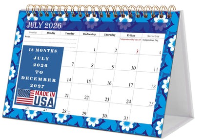 2026-2027 18 Months Standing Flip Desk Calendar Desktop Planner 07