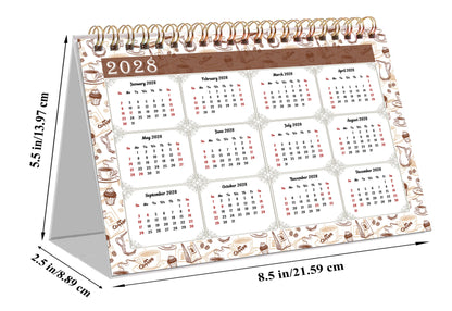 2027-12 Months Desk Calendar Desktop Planner with To-Do List & Notes 020