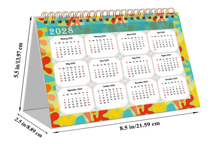 2027-12 Months Desk Calendar Desktop Planner with To-Do List & Notes 03