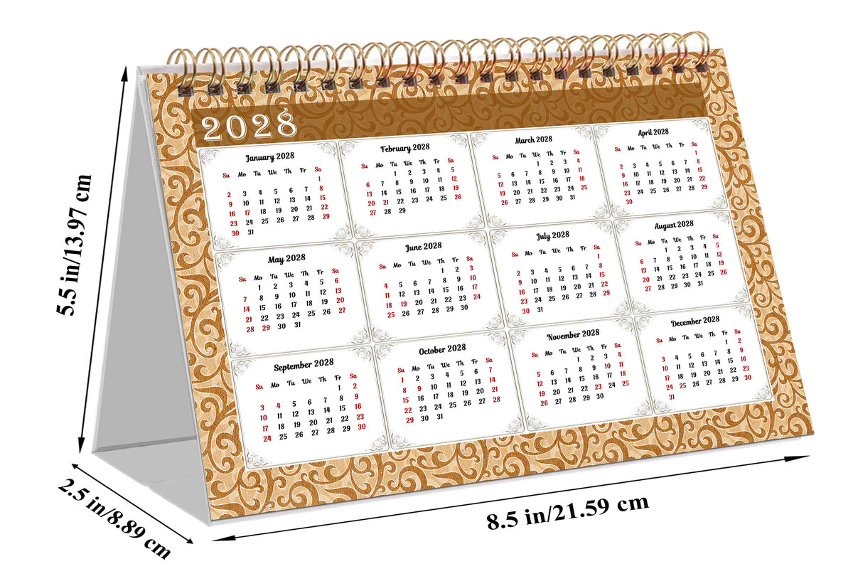 2026-2027 18 Months Standing Flip Desk Calendar Desktop Planner 09