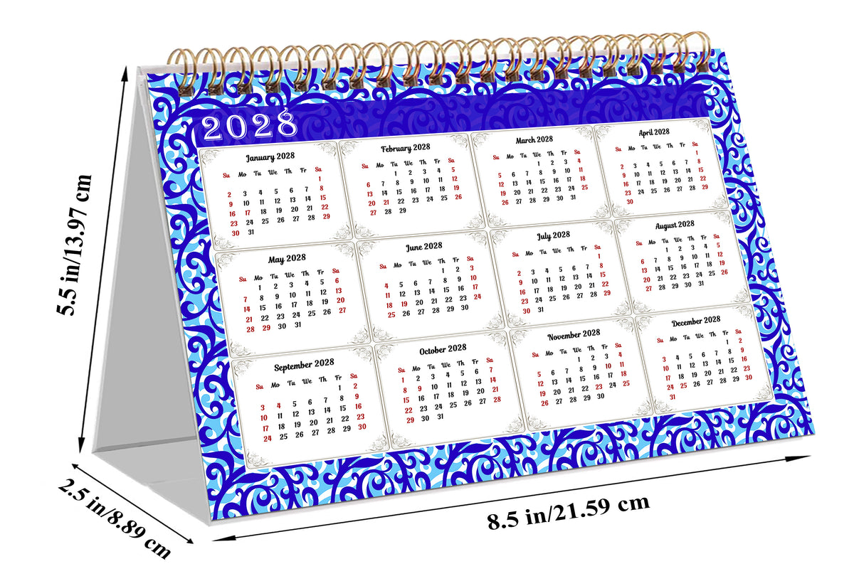 2026-2027 18 Months Standing Flip Desk Calendar Desktop Planner 07