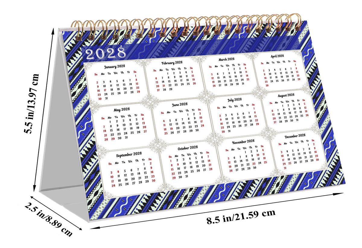 2026-2027 18 Months Standing Flip Desk Calendar Desktop Planner 017