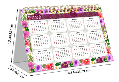 2027-12 Months Desk Calendar Desktop Planner with To-Do List & Notes 012
