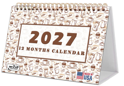 2027-12 Months Desk Calendar Desktop Planner with To-Do List & Notes 020