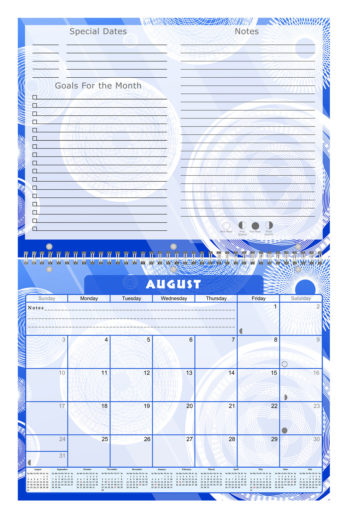 2026 - 2027 Academic Year 12 Months Student Calendar 3-Ring Binder (Edition #013)